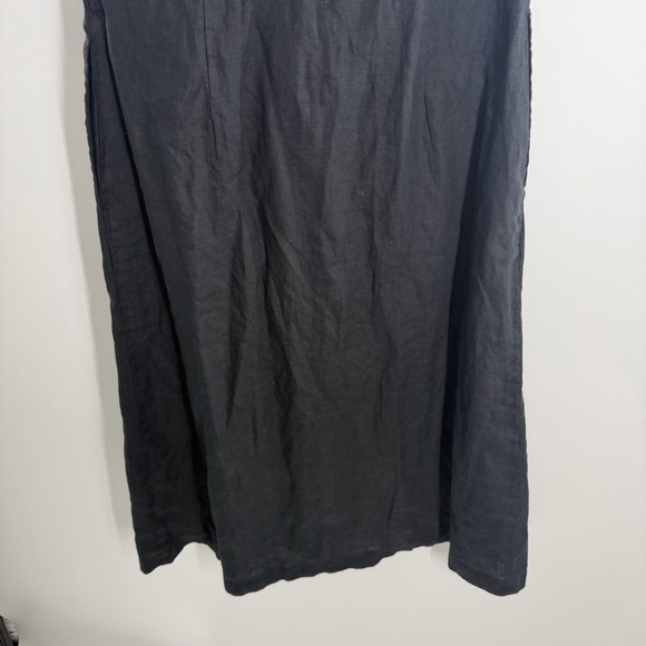 Quince 100% European Linen Black Button Front Dress - Picture 9 of 10